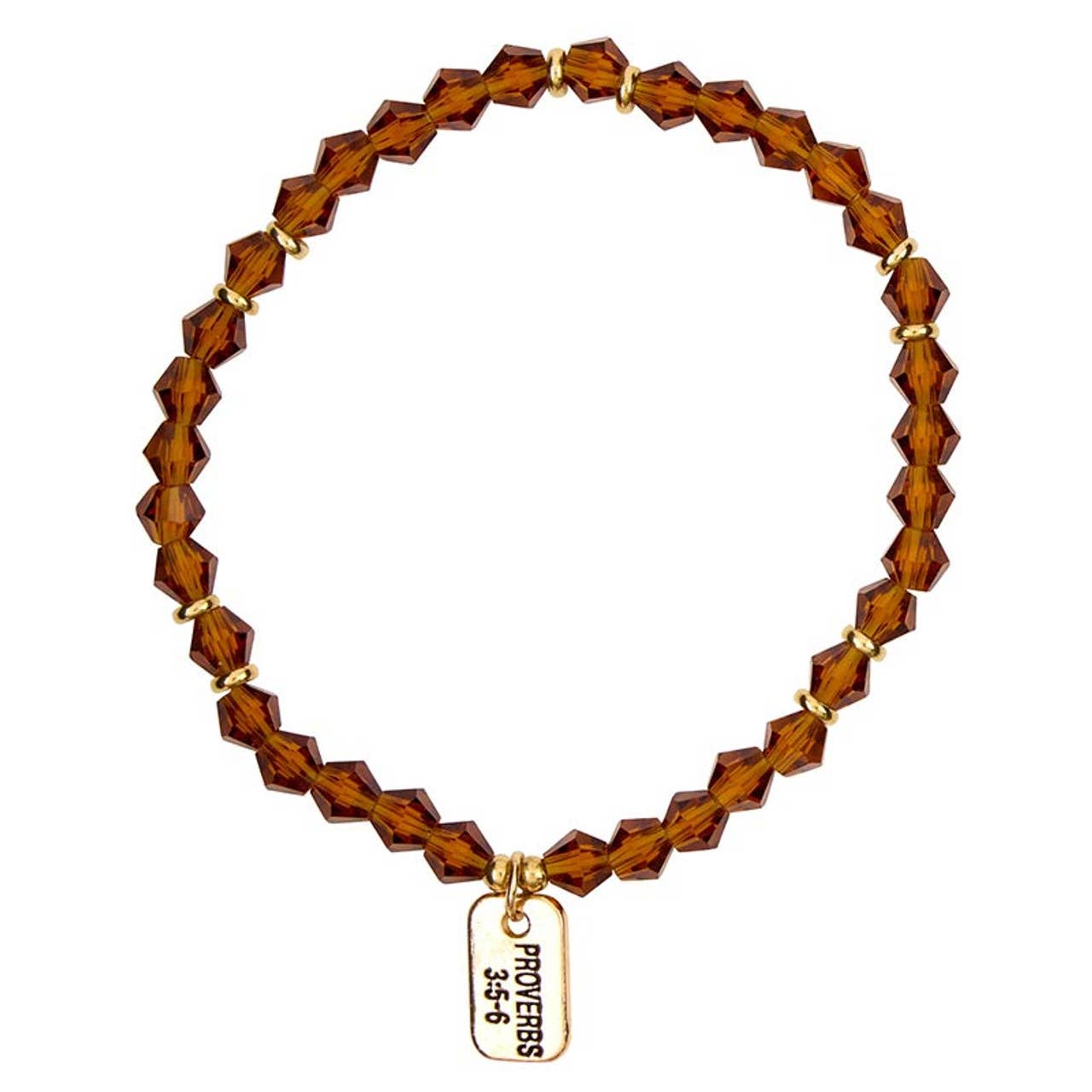 Glass Bead Verse Tagged Bracelet