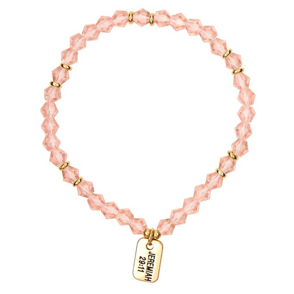 Glass Bead Verse Tagged Bracelet