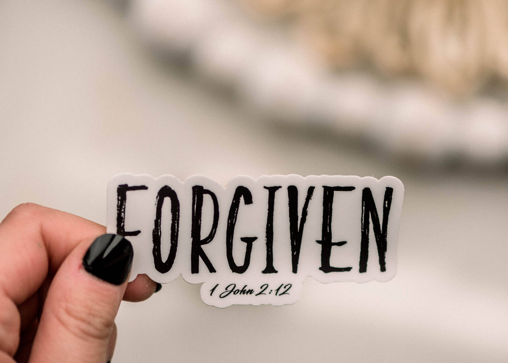 Forgiven Scripture Sticker