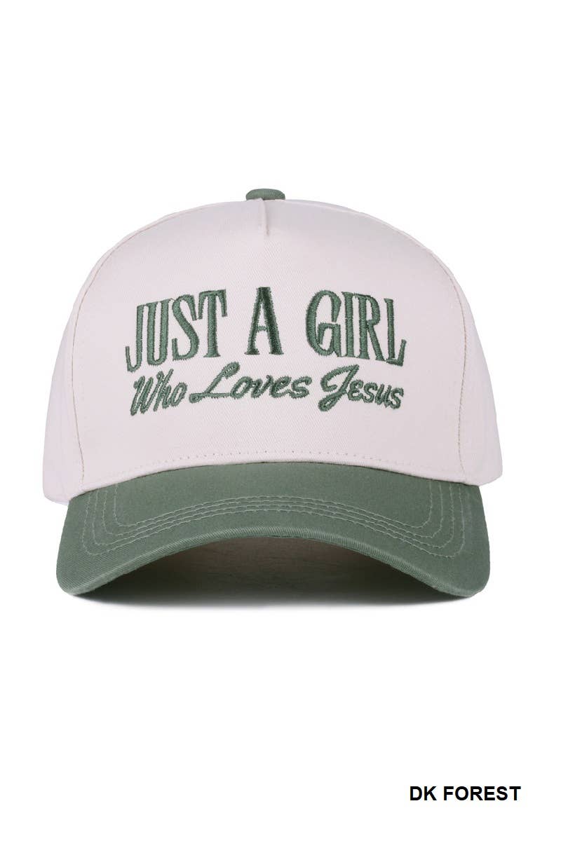 Just A Girl Canvas Cap