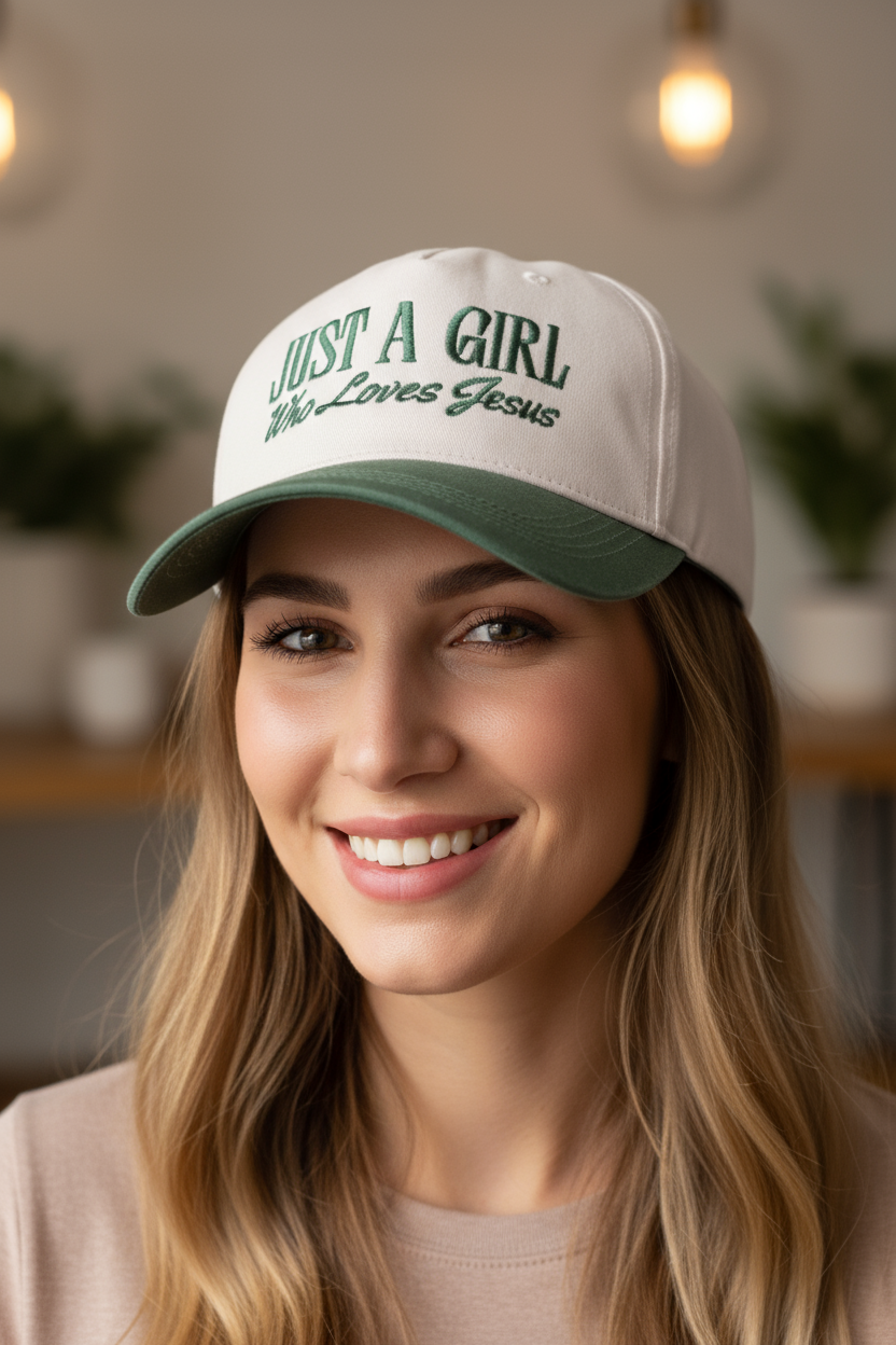 Just A Girl Canvas Cap