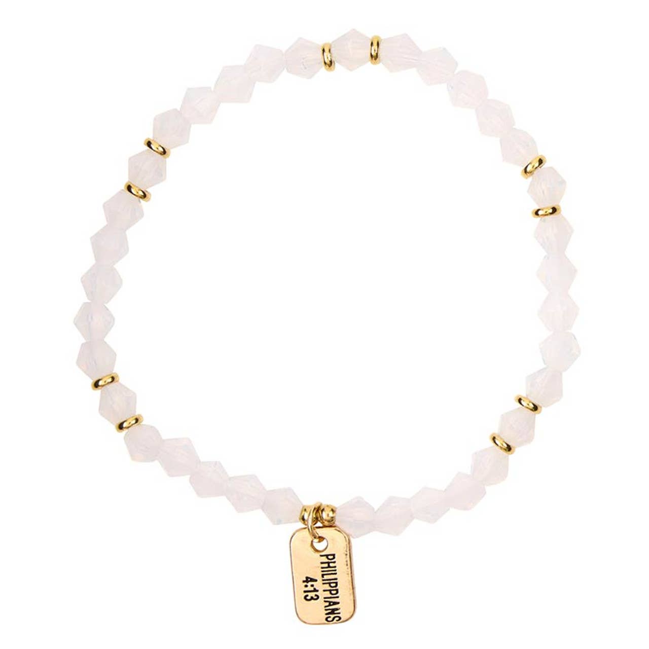 Glass Bead Verse Tagged Bracelet