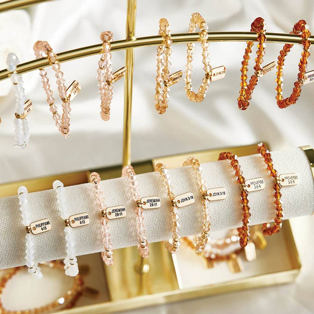 Glass Bead Verse Tagged Bracelet