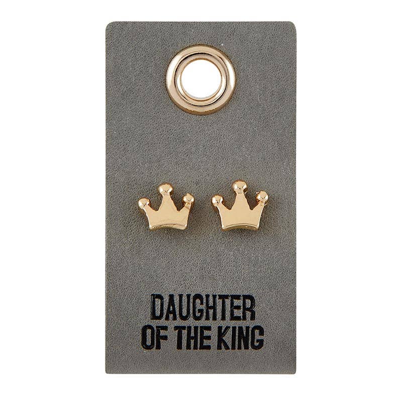 Daughter Of The King Crown Stud Earrings