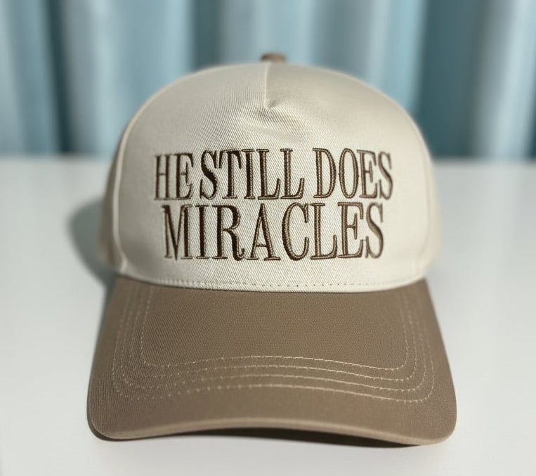He Still Does Miracles Canvas Cap