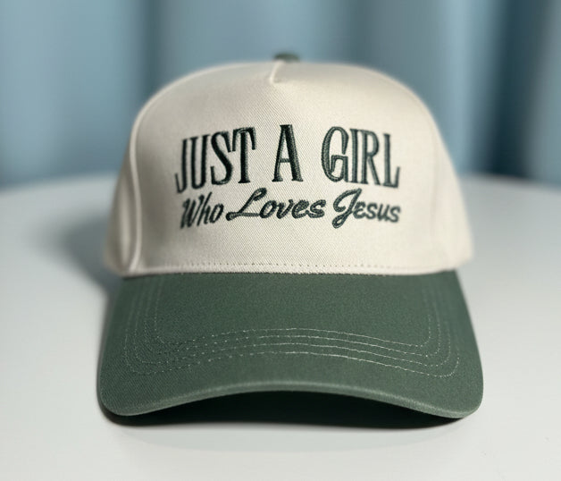 Just A Girl Canvas Cap