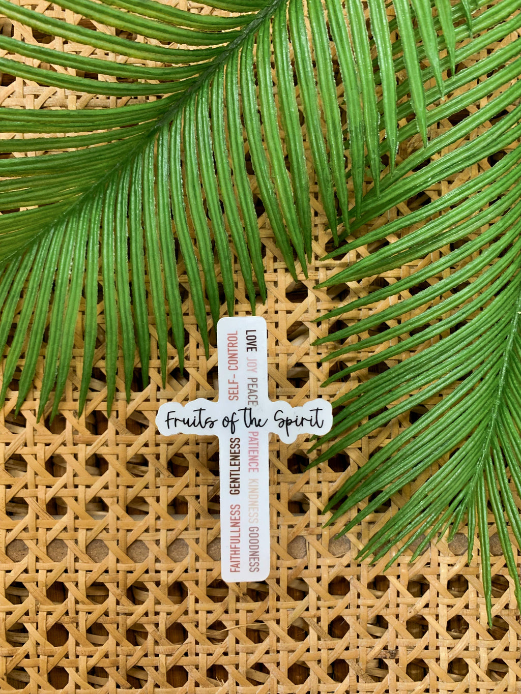 Fruits Of The Spirit Cross Sticker