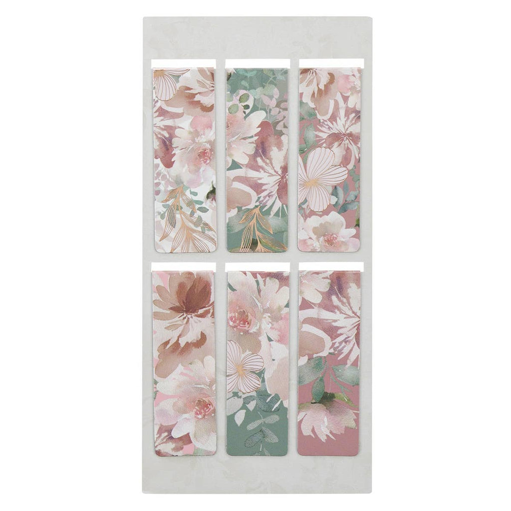 Foiled Floral Magnetic Bookmark Set