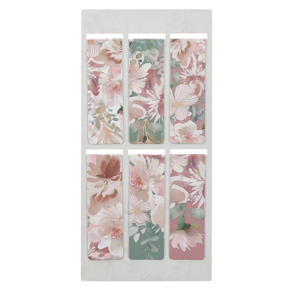 Foiled Floral Magnetic Bookmark Set