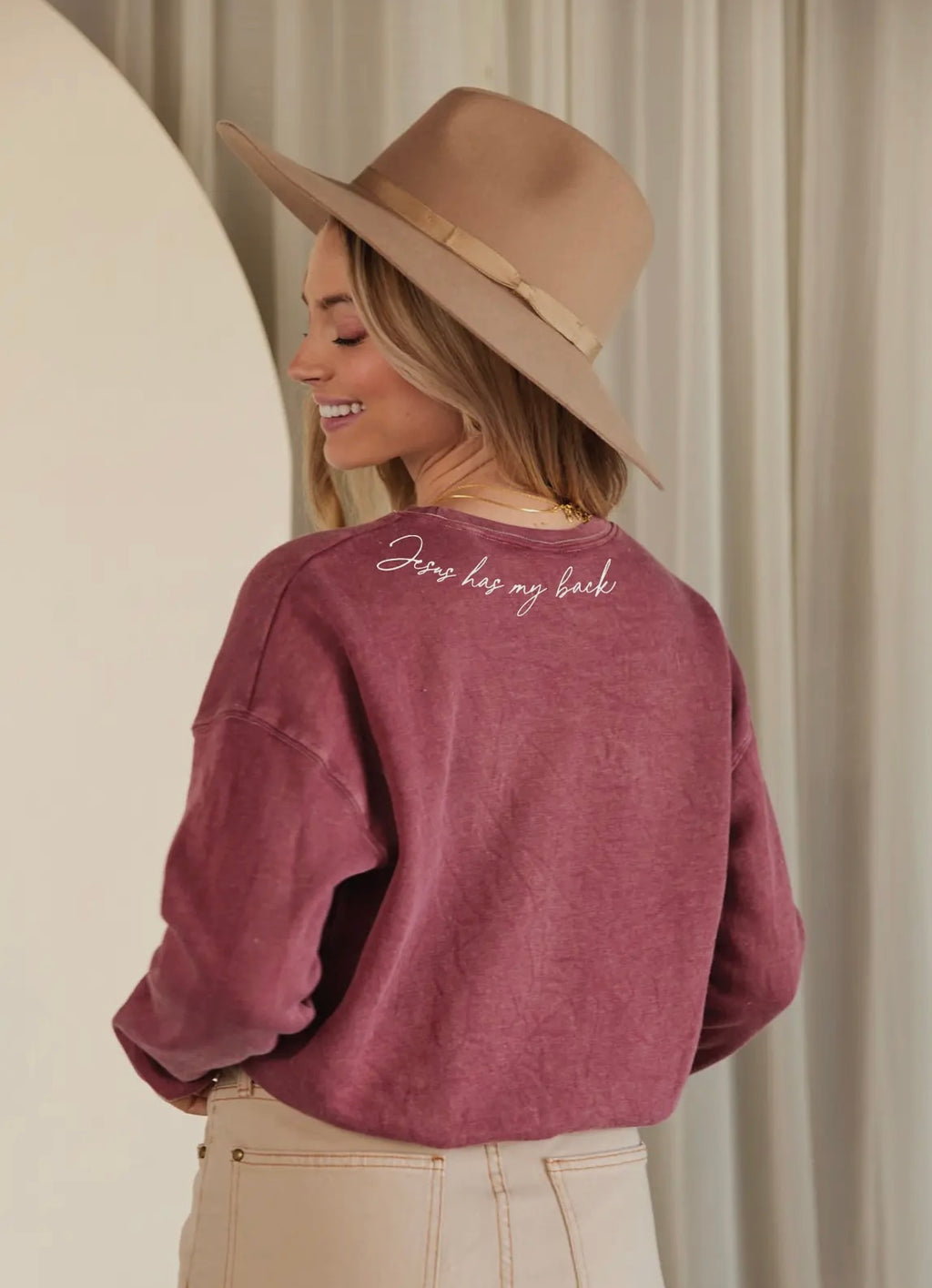 Jesus Has My Back Graphic Sweatshirt