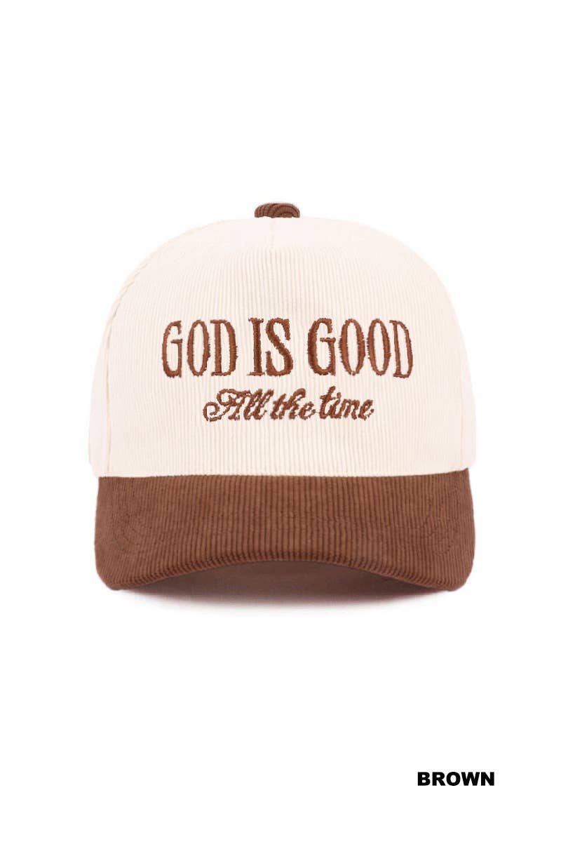 God Is Good Corduroy Cap