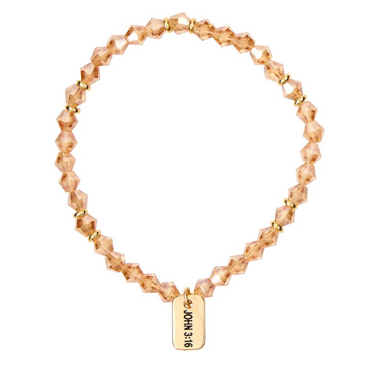 Glass Bead Verse Tagged Bracelet