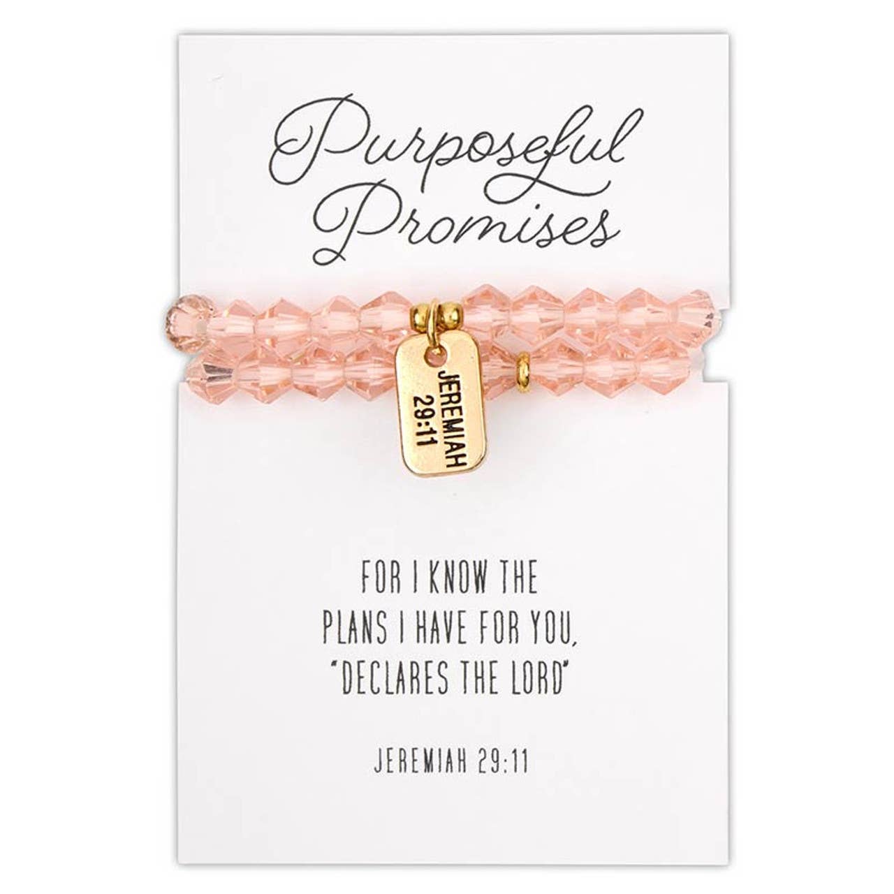 Glass Bead Verse Tagged Bracelet