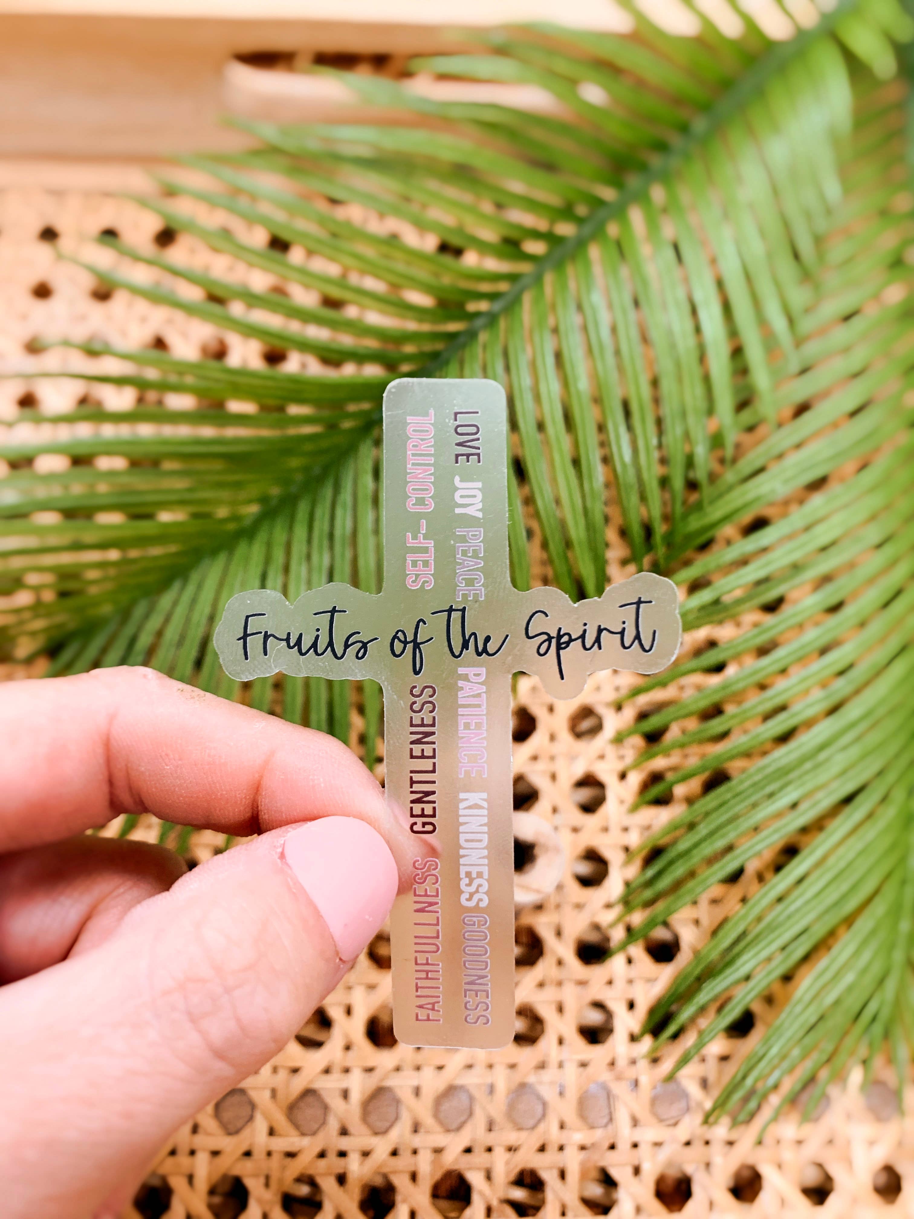 Fruits Of The Spirit Cross Sticker