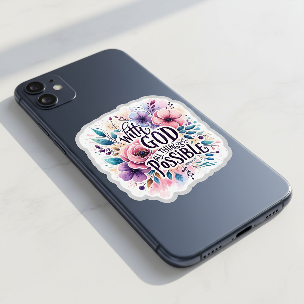 With God All Things Possible Sticker