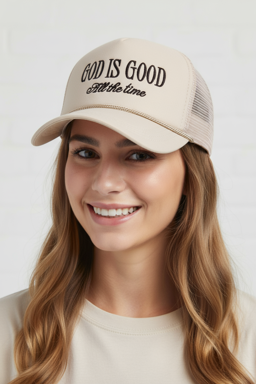 God Is Good Mesh Trucker Cap