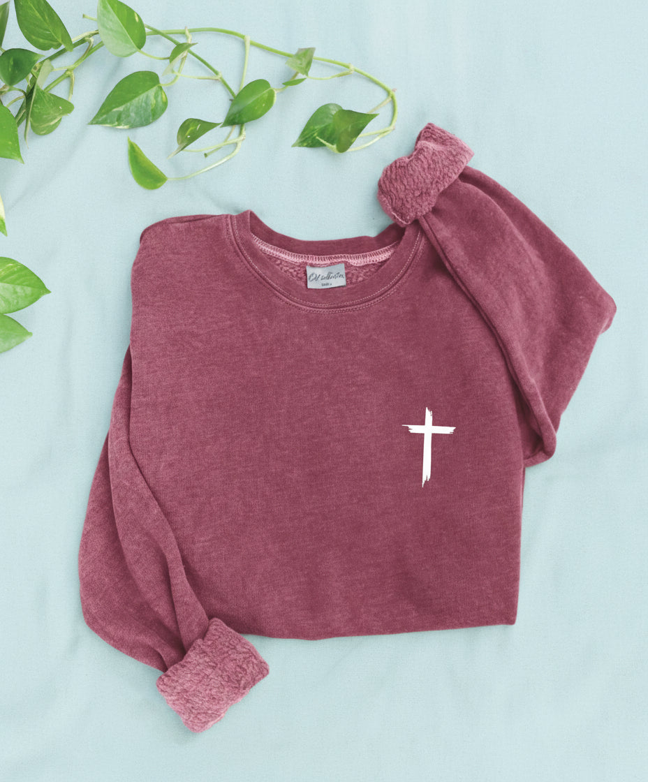 Jesus Has My Back Graphic Sweatshirt
