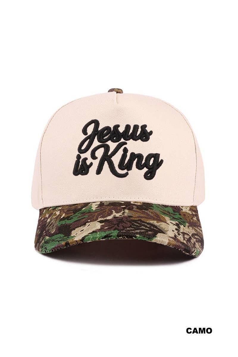 Jesus Is King Canvas Cap