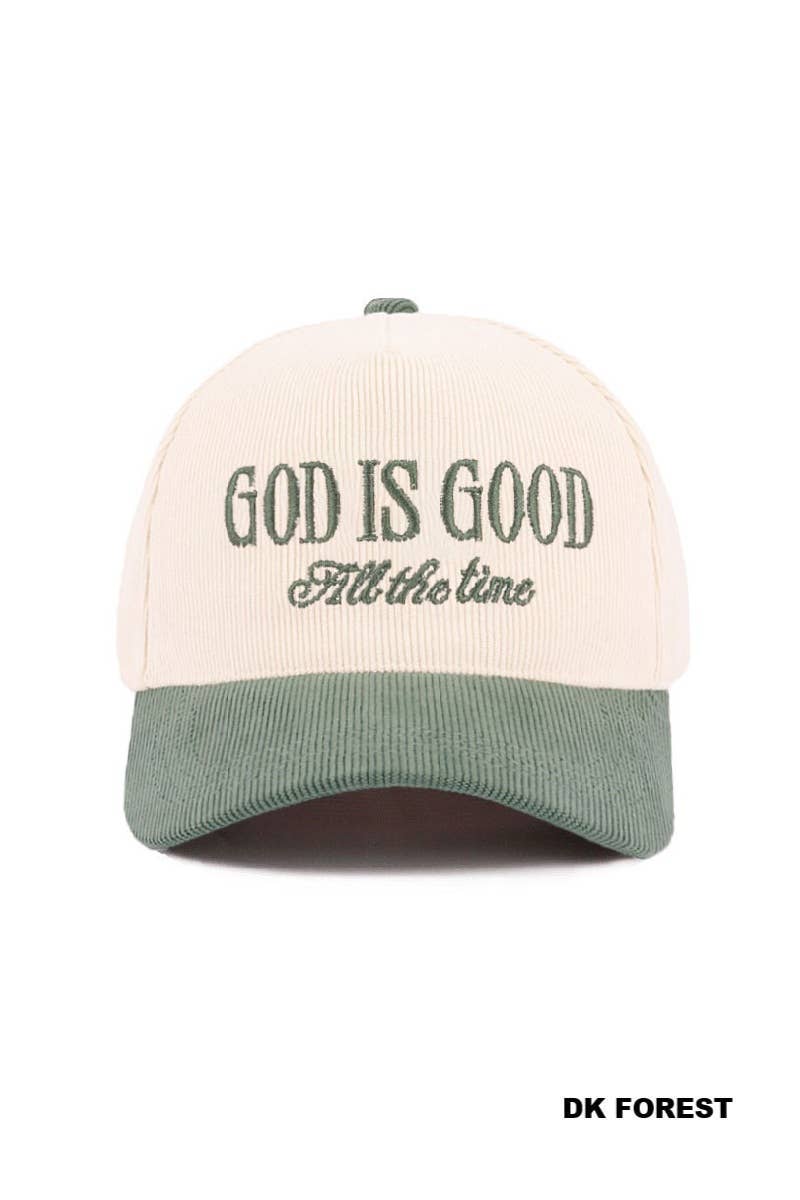 God Is Good Corduroy Cap