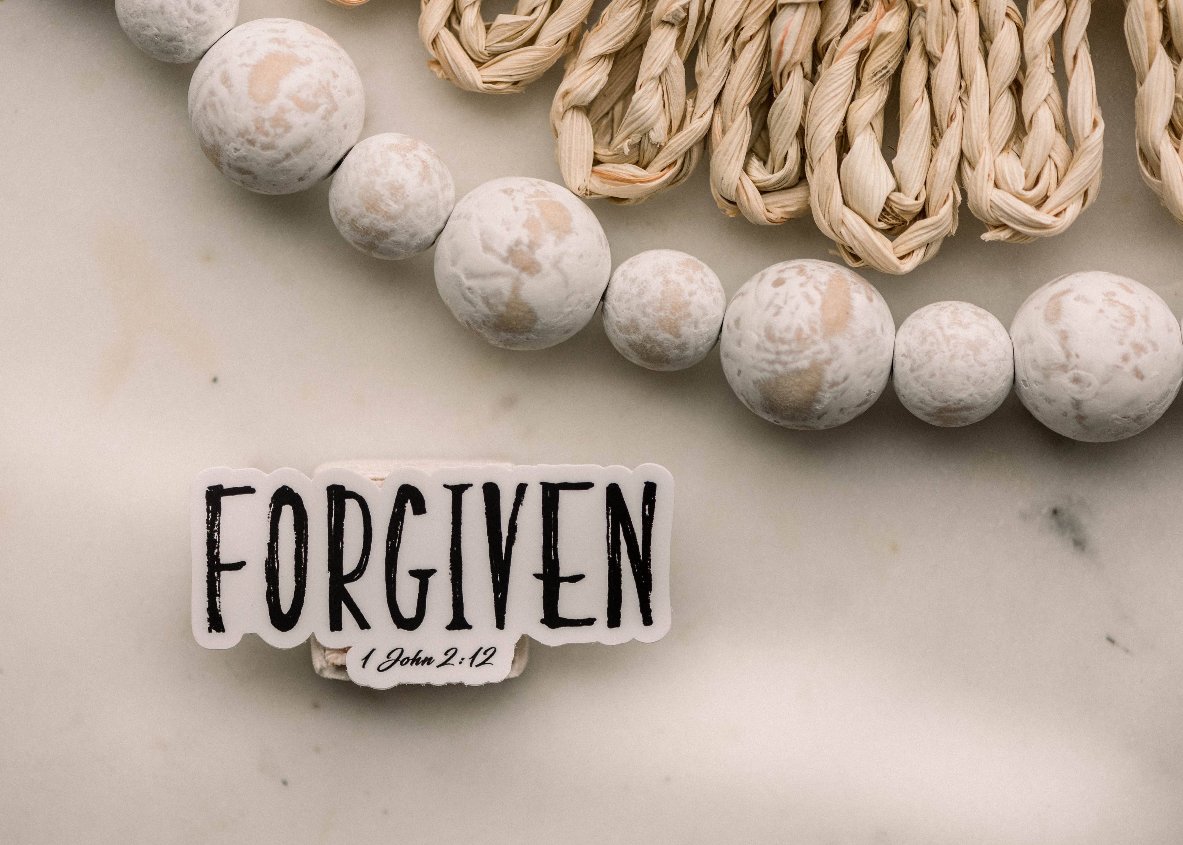 Forgiven Scripture Sticker