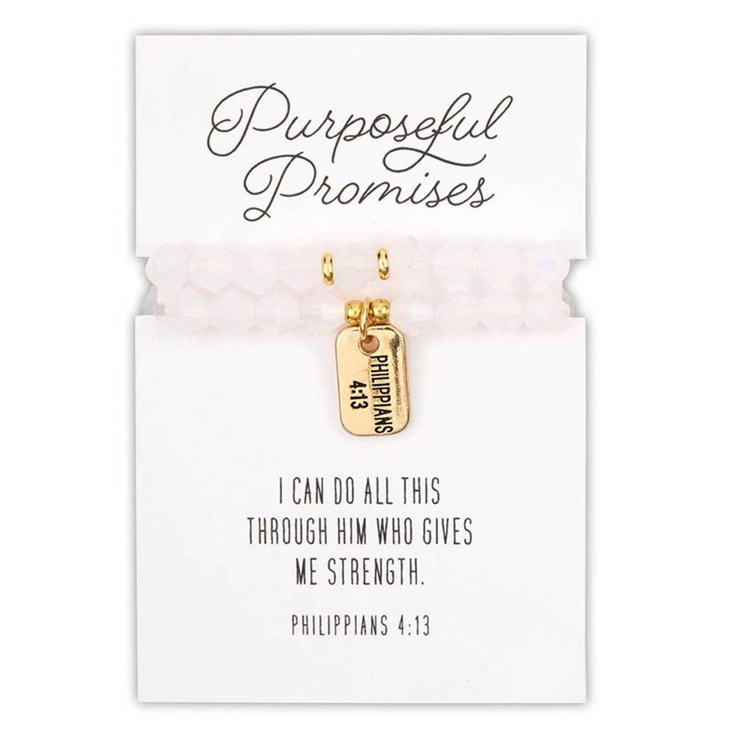 Glass Bead Verse Tagged Bracelet